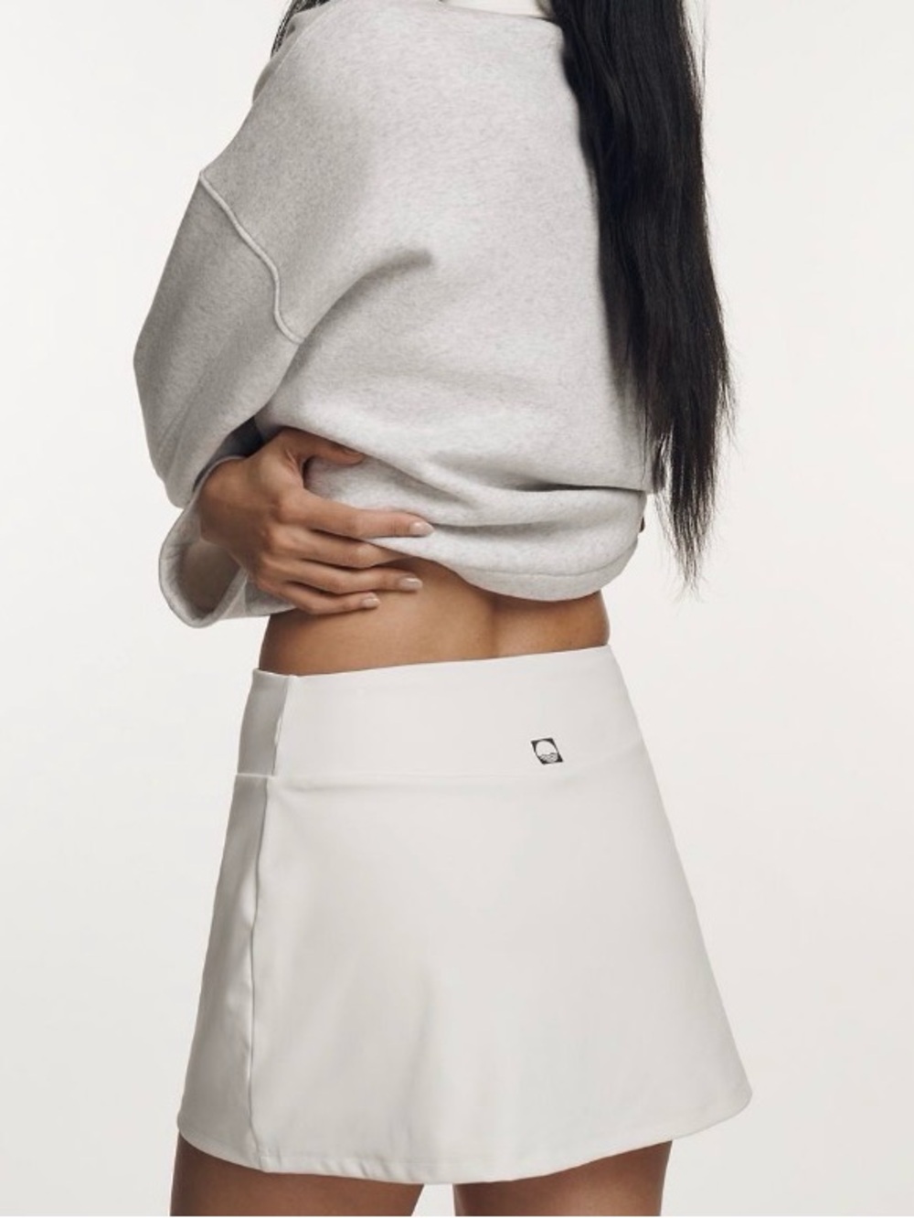 Anthropologie White A-Line Mini Skort NWT